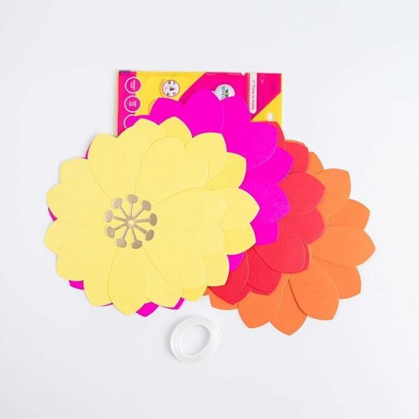 Bright Mixed Flower Cutouts - 8 Vibrant Decorations for Parties - Image 3