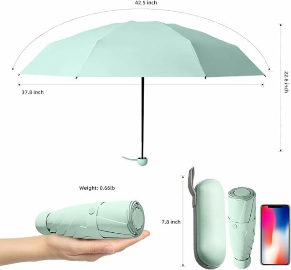 Compact Windproof Mini Umbrella for Travel & Kids - Image 2
