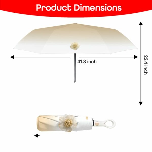 Mini Folding Umbrella with UV Protection and Windproof Design - Image 2