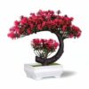 Small Artificial Bonsai Tree - Faux Plant for Home & Office Decor