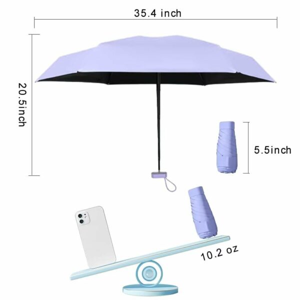 Compact UV Protection Travel Umbrella - Lightweight & Windproof - Image 2