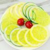 Set of 15 Artificial Lemons & Slices - Realistic Decor