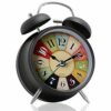 Vintage Twin Bell Alarm Clock with Backlight - Extra Loud & Silent