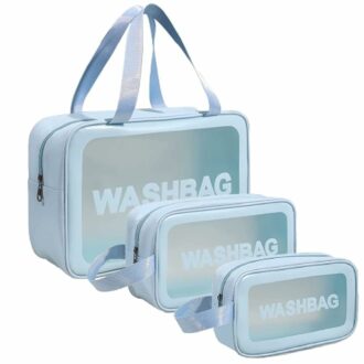 Large Capacity Cosmetic Pouch - Portable Makeup Bag Set of 3
