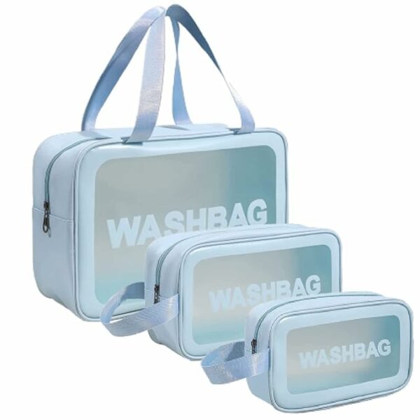 Large Capacity Cosmetic Pouch - Portable Makeup Bag Set of 3