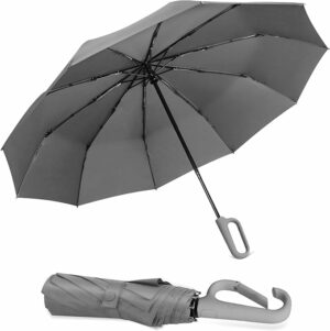 Compact Auto Open/Close Windproof Umbrella with UV Protection