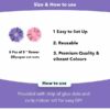 Pastel 5" Paper Flower Cutouts for Festive Decorations - 4 Pieces