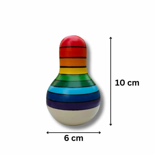 Wooden Roly Poly Tumbler Toy for Babies 6 Months+, Eco-Friendly - Image 5