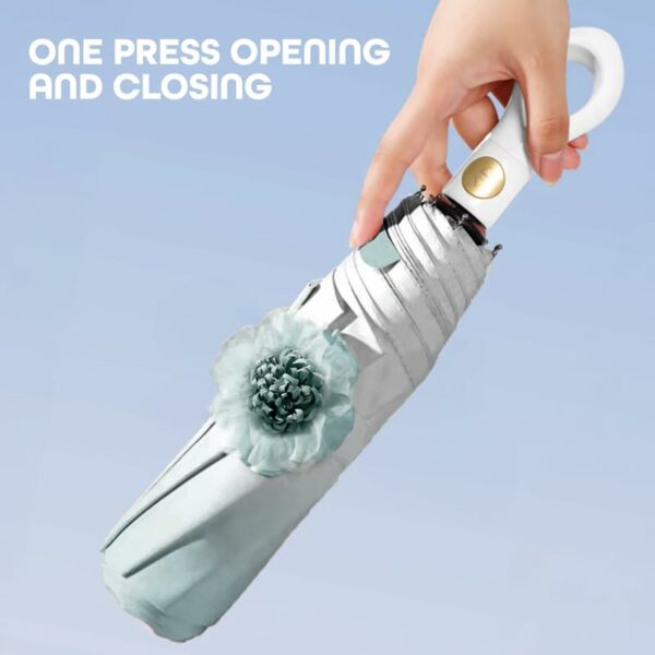 Compact Mini Folding Umbrella with UV Protection for All Weather - Image 5