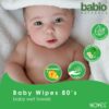 Baby Wet Wipes Pack of 6 - 80 Sheets, Moisturizing & Soothing