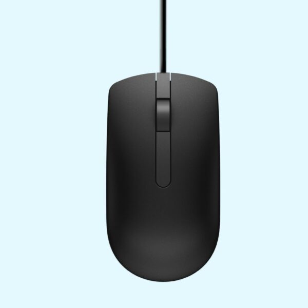 Wired Optical Mouse 1000DPI with LED Tracking - Black - Image 2