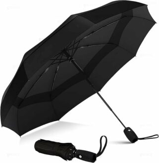 Compact 3-Fold Travel Umbrella with Auto Open & Close