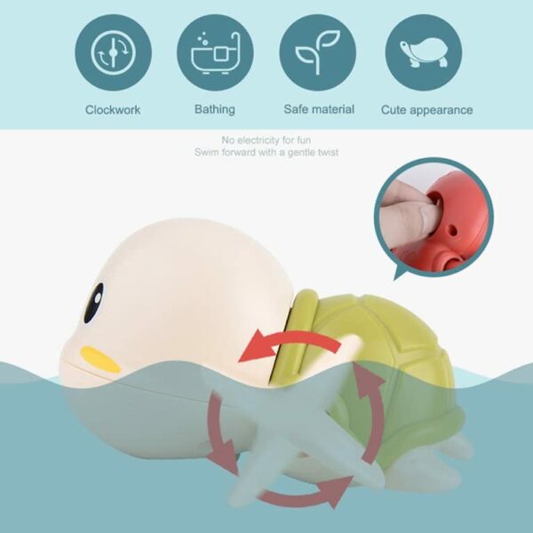 Floating Turtle Bath Toy for Toddlers 1-5 Years - Fun Water Play - Image 5