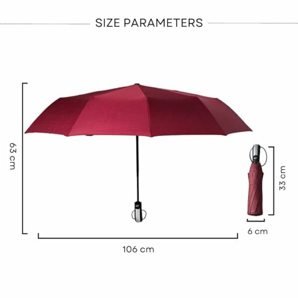 Windproof Folding Umbrella - Compact, Lightweight, Automatic Open/Close - Image 6