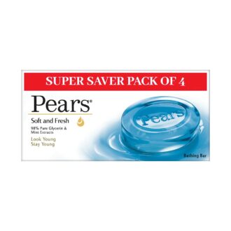 Pears Soft & Fresh Soap Bar Combo (4 Pack) - Glycerin & Mint