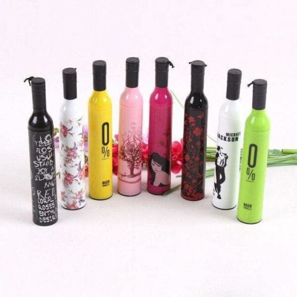 Compact Bottle Umbrella ? Portable Folding Umbrella in Wine Bottle Case - Image 2