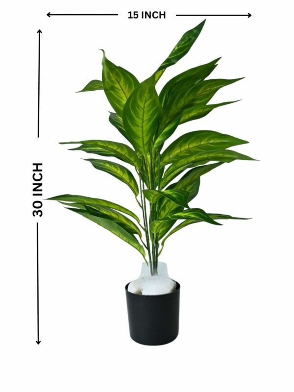 Multicolor Artificial Monstera Plant - 30" Tall with Pot - Image 2