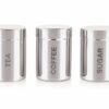 Stainless Steel Airtight Tea, Sugar & Coffee Canister Set of 3 - 700ml