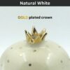 Ceramic Pomegranate Showpiece with Gold Crown - 4 inch