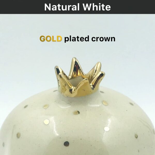 Ceramic Pomegranate Showpiece with Gold Crown - 4 inch - Image 5