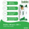 Baby Wet Wipes Pack of 6 - 80 Sheets, Moisturizing & Soothing