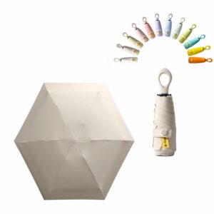 Compact Mini Travel Umbrella with Ring Handle - UV Protection