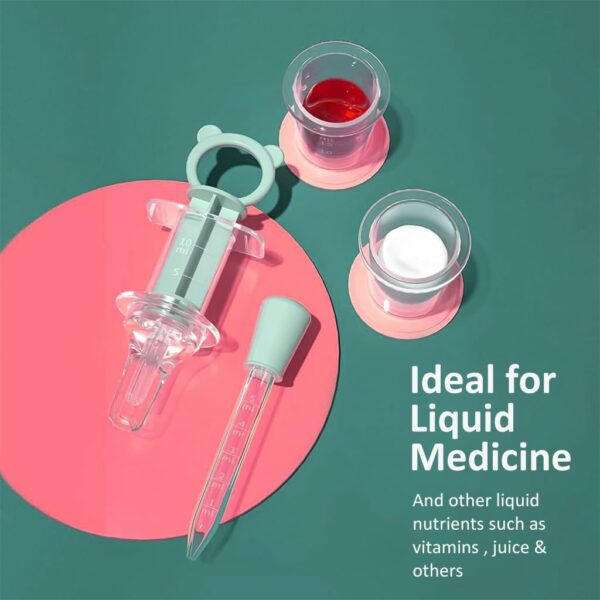 4Pcs Baby Medicine Dispenser Kit - Syringe, Dropper, Pacifier - Image 6