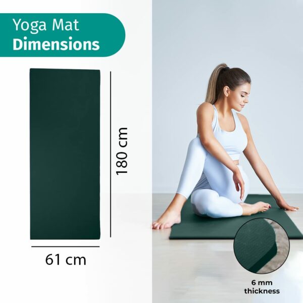 Eco-Friendly 6mm Anti-Skid Yoga Mat with Carry Bag & Strap - Image 6