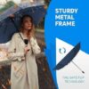 Large Windproof Automatic Open Umbrella for Men & Women - Blue