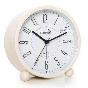 Silent Analog Alarm Clock with Night Light - 5 Colors