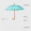 Medium Size 46" Waterproof Umbrella - Windproof & UV Protection