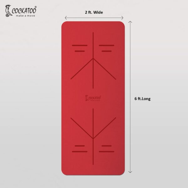 Premium 6 MM Non-Slip TPE Yoga Mat with Carry Bag - 183x61 CM - Image 4