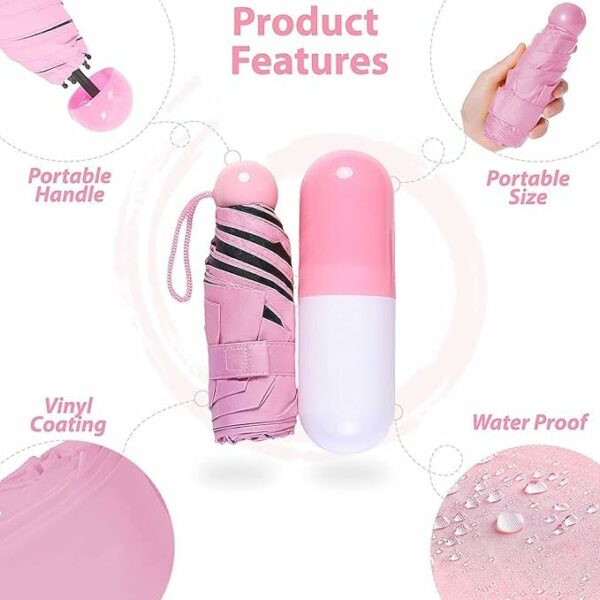 Portable Mini Umbrella for Sun and Rain Protection - Image 3
