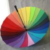 Rainbow Umbrella - 16 Ribs, Windproof, Auto Open, Large Size