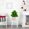 Lifelike Cotton White Pot Artificial Flower Plant for Home Decor
