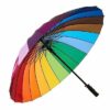Rainbow Umbrella - 16 Ribs, Windproof, Auto Open, Large Size
