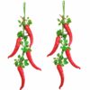Chilli Pepper Hanging Planters - Set of 2, 60 CM
