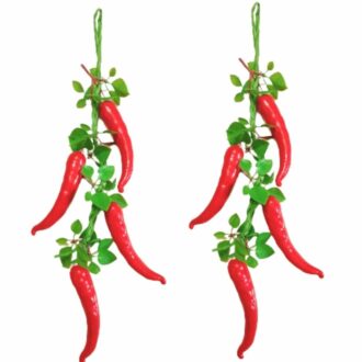 Chilli Pepper Hanging Planters - Set of 2, 60 CM
