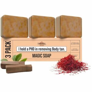 Sandalwood & Saffron Magic Soaps - 3 Handmade Bars for Glowing Skin