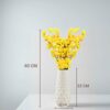 Artificial Flowers Bunch with White Ceramic Vase - Yellow Decor