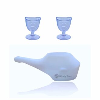 Eye Wash Cup Pack of 2 & Neti Pot for Sinus Relief
