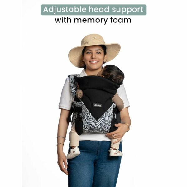 Ergonomic Monochrome Baby Carrier - Adjustable & Durable - Image 4