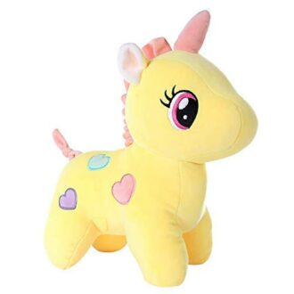 Soft Unicorn Teddy Bear Plush Toy - 25 Cm, Yellow, Cuddly & Huggable