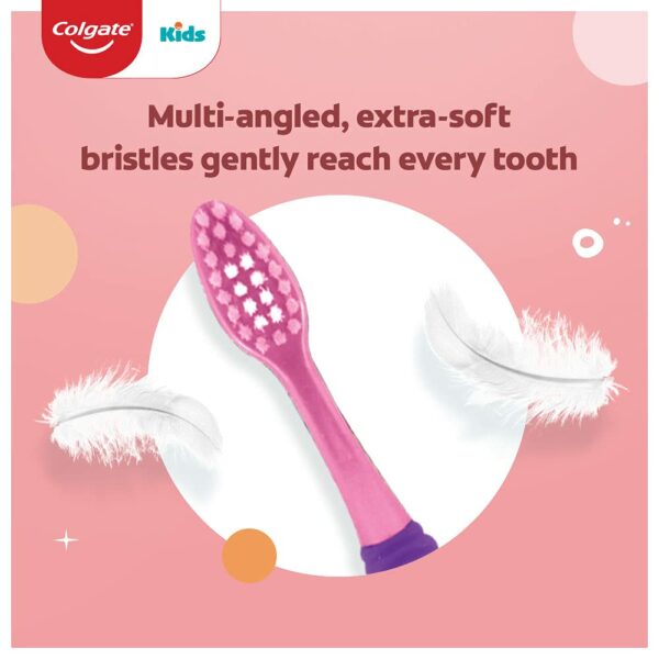 Kids Extra Soft Toothbrush with Tongue Cleaner - Pack of 3 - Image 4
