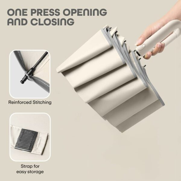 Compact Travel Umbrella with UV Protection & Anti-Slip Handle - Image 3