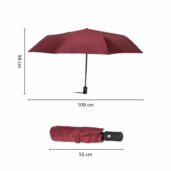 3-Fold Travel Umbrella - Auto Open/Close, UV Protection, Large Canopy - Image 6