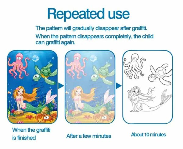 4Pc Reusable Water Coloring Books for Kids 2-10 Years - Image 4