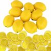 Set of 15 Artificial Lemons & Slices - Realistic Decor