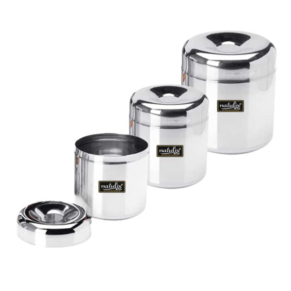 Multipurpose Stainless Steel Canisters Set of 3 - 320ml, 500ml, 650ml - Image 5