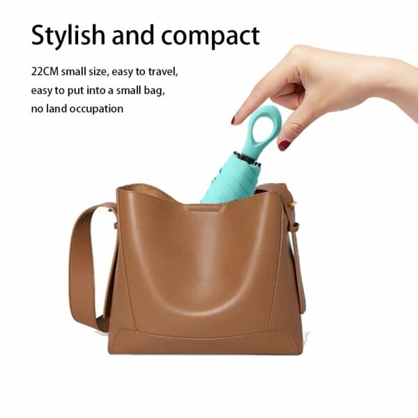 Compact Mini Travel Umbrella with Ring Handle - UV Protection - Image 5